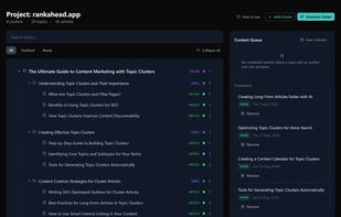 Generate topic clusters with Rank Ahead