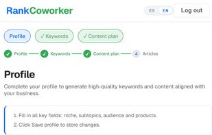 Enter your URL
We automatically analyze your site to understand your business, audience and context.