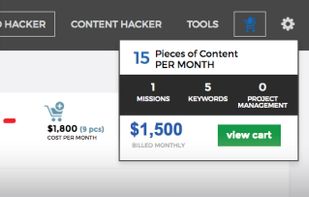 Outpace competitors by fulfilling your monthly content goals with our add to cart feature.We’ve automatically compared your competition to generate the best method to start hacking rank.