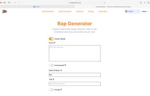 Rap Generator screenshot 1