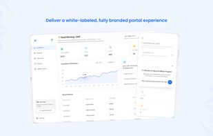 White-label portals let partners log in under your custom domain with your logos and color schemes.