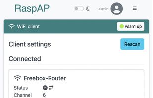 RaspAP screenshot 1