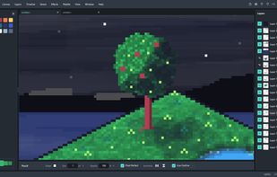 Layers, palettes and pixel-perfect lines for clean, crisp art