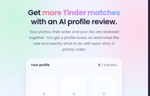 Upload up to nine profile photos - no account needed