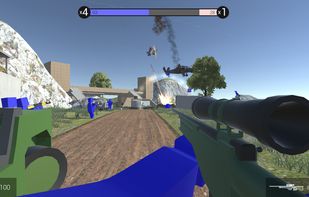 Fortress Wall from afar in "Island" Map