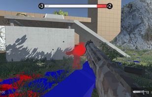 Fortress Wall up close in "Island" Map