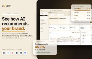 aSERP Overview: AI visibility dashboard tracking brand mentions across ChatGPT, Gemini, Claude, Perplexity, Grok and DeepSeek