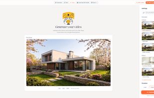 Raya - AI video generator for architects and interior designers - Interface