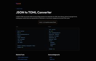 Example of a converter (JSON to TOML)