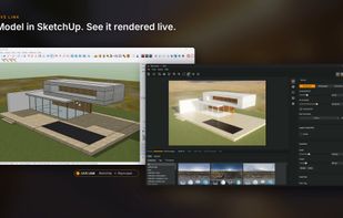 Model in SketchUp, see it rendered live in Rayscaper