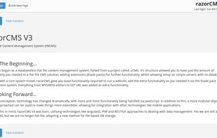 razorCMS screenshot 1