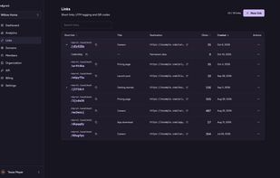 Links UI of rdyrct