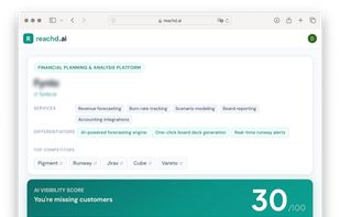 AI Visibility Dashboard with Score Tracking