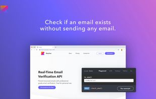 Check if an email exists without sending any email.