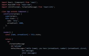 React Intl screenshot 1