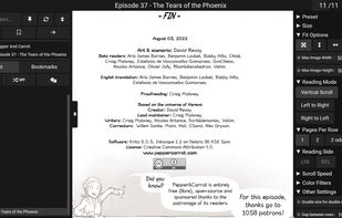 COMIC VIEW WITH ITS SETTINGS