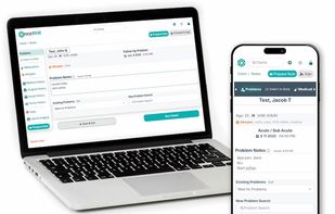 laptop mobile screenshots for ReactEHR.com
