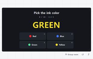 Stroop test: pick the ink color, not the word