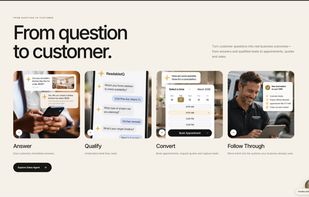 ReadableIQ.com - Turn advertising into a conversation that sells.
Give interested customers a way to ask questions, get useful answers and take the next step wherever they encounter your business. 