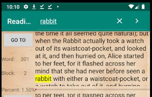 Search text through out book