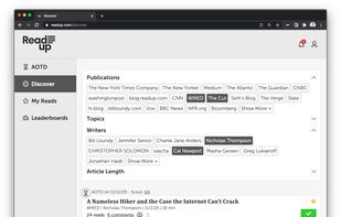Discover the best articles on the web by publisher, author, ...