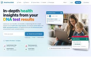 Landing page: upload an existing 23andMe, AncestryDNA or MyHeritage file