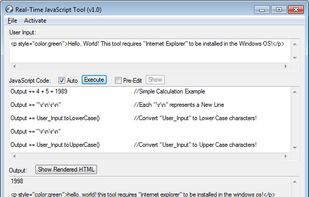 Real-Time JavaScript Tool screenshot 1