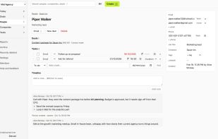 A person's page in light mode
