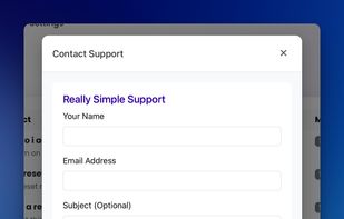 Embeddable support form in your website