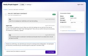 Team view of support thread