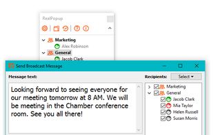 RealPopup LAN chat screenshot 3