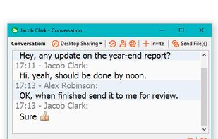RealPopup LAN chat screenshot 1