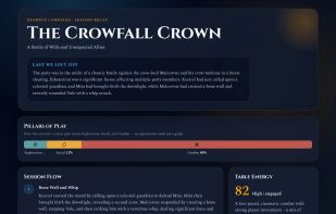 Example Recap Raven player-safe session recap