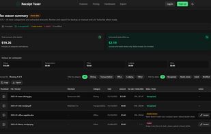 receipt taxer dashboard