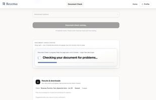 Document Check Progress