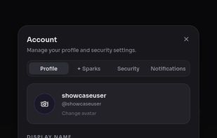 Account view- Profile Tab