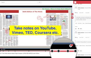 Take notes and jump to the right section using the notes timeline