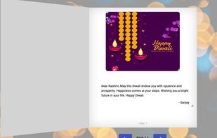 Inside group greeting card