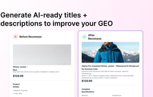 Recomaze AI Agent screenshot 1