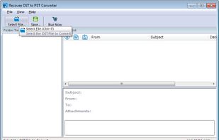 Home screen of the OST to PST Converter Software