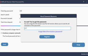 Recover Word Password Pro screenshot 2