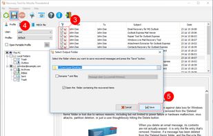 Preview and Select Messages to Restore