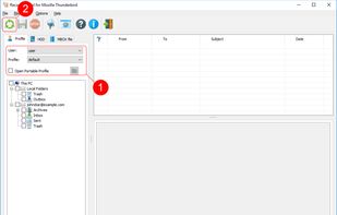 Select a Thunderbird Profile