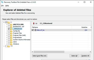 File and folder selection