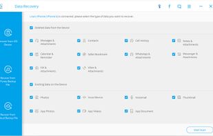 RecoveryiPhone Data Software screenshot 1