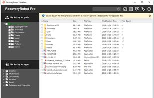 RecoveryRobot Undelete - Result List