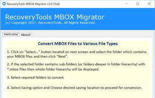 RecoveryTools MBOX Migrator screenshot 1
