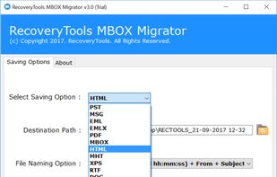 RecoveryTools MBOX Migrator screenshot 1