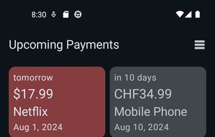 Recurring Expense Tracker screenshot 2