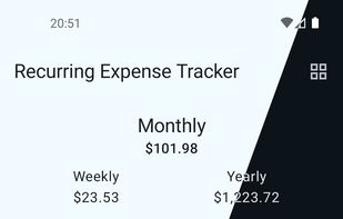 Recurring Expense Tracker screenshot 1
